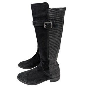 Aquatalia Gael Knee High Riding Boot Womens‎ 9 Black Equestrian Heritage
